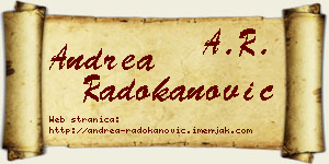 Andrea Radokanović vizit kartica
